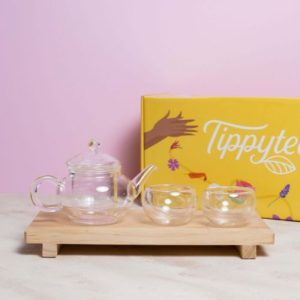 Regalo Tetera Cristal 250Ml + 2 Cuenco de Cristal 50ML